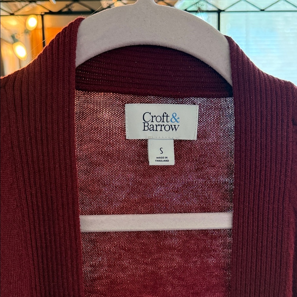 Croft & Barrow Deep Red Knit Sweater